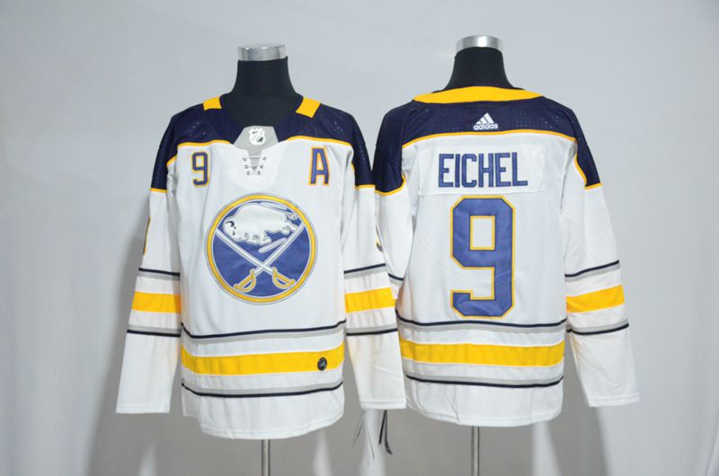 Men Buffalo Sabres #9 Eichel White Hockey Stitched Adidas NHL Jerseys->buffalo sabres->NHL Jersey